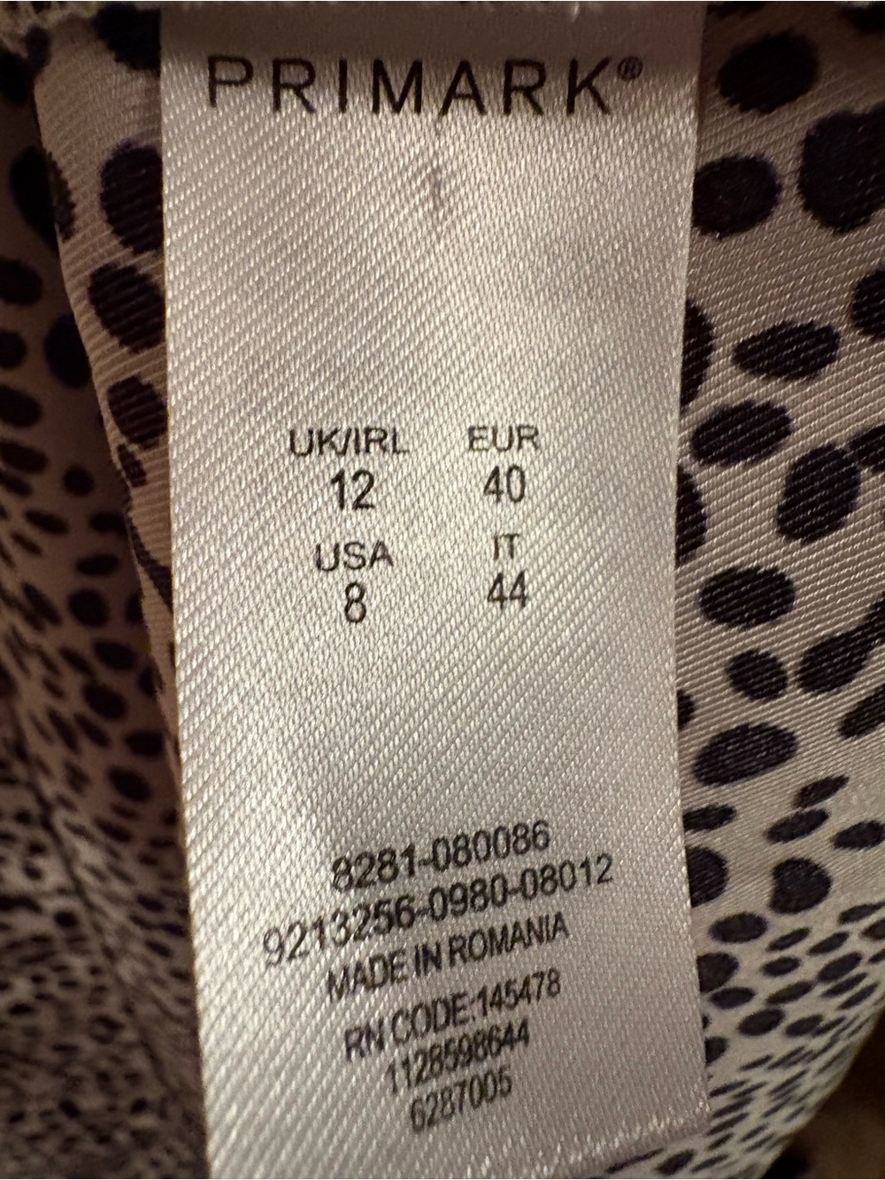 Primark Beige and Black Leopard Print Tiered Long Sleeve Midi Dress - Picture 11 of 11